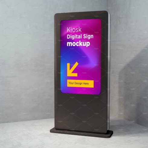 Kiosk Digital Sign Mockup cover image.