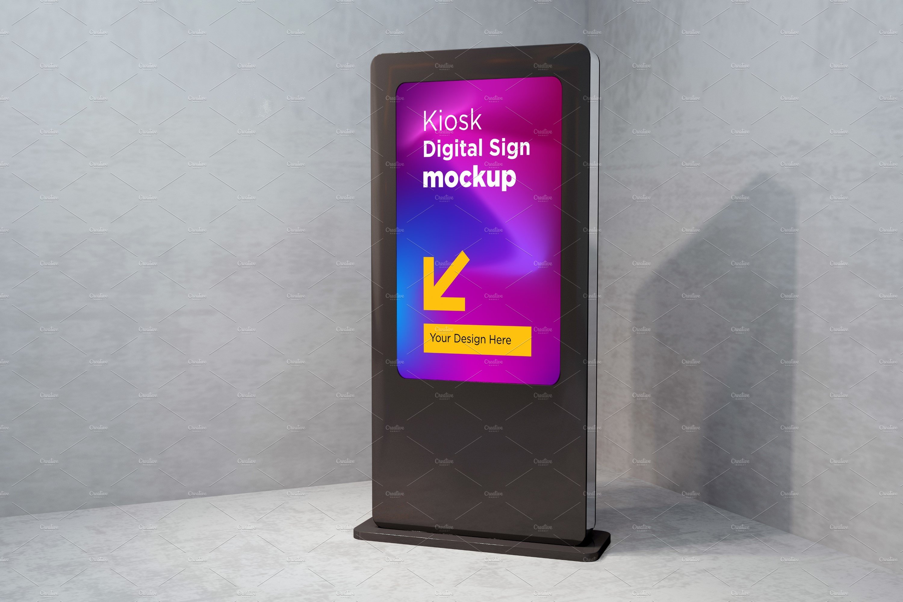 Kiosk Digital Sign Mockup cover image.