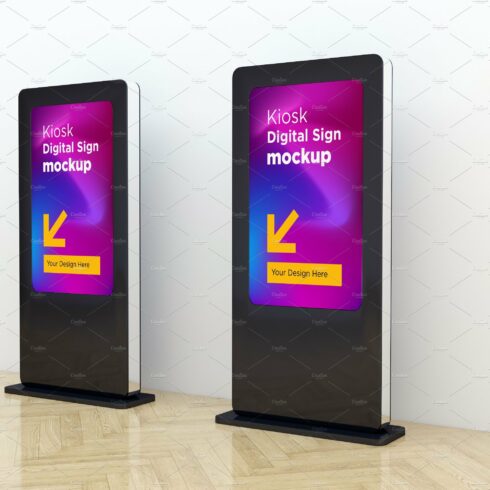 Kiosk Digital Sign Mockup cover image.