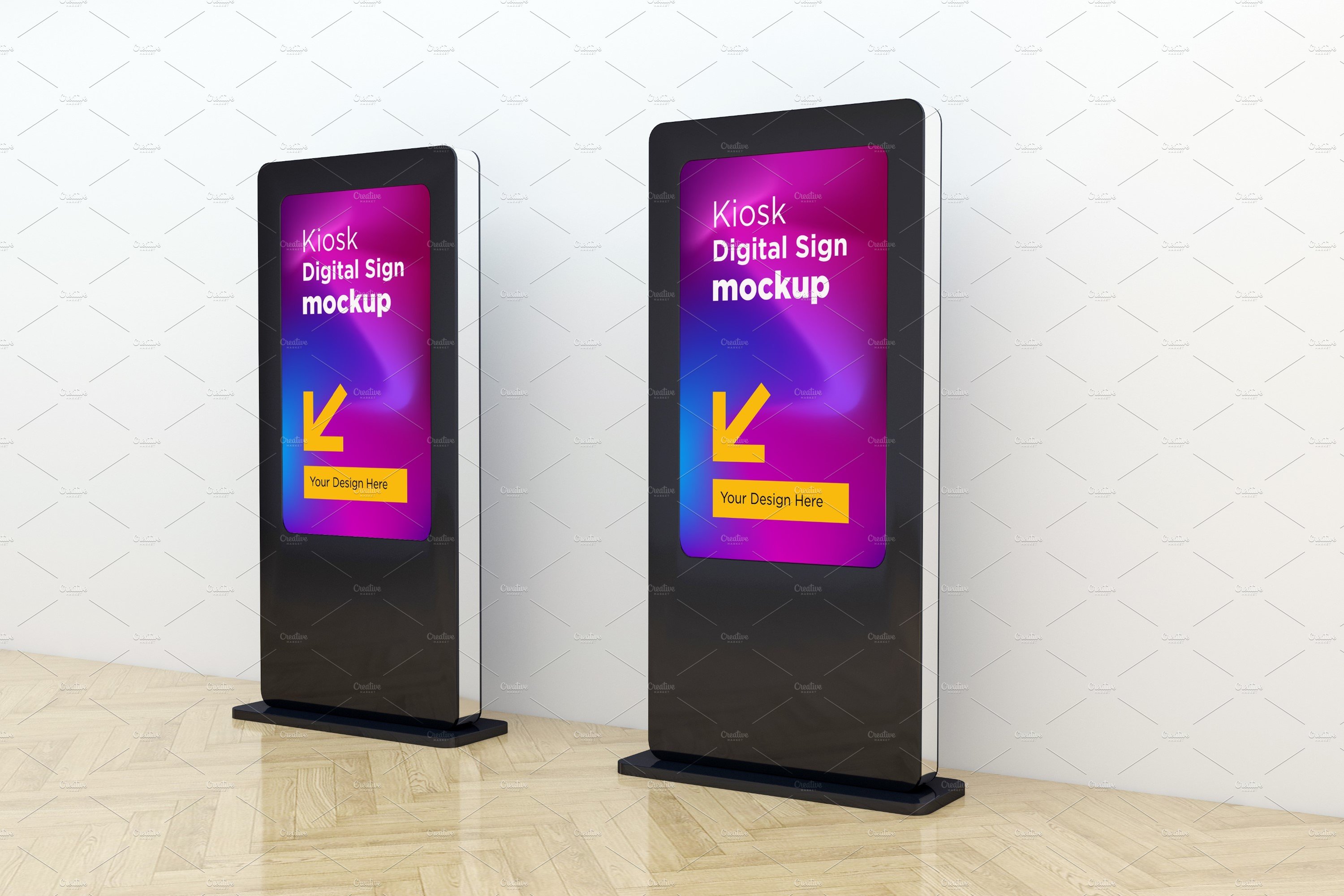 Kiosk Digital Sign Mockup cover image.