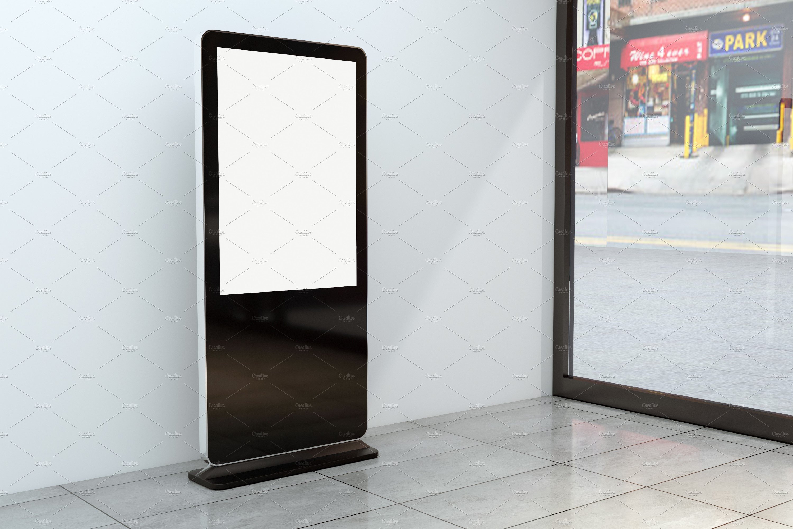 Kiosk Digital Sign Mockup preview image.