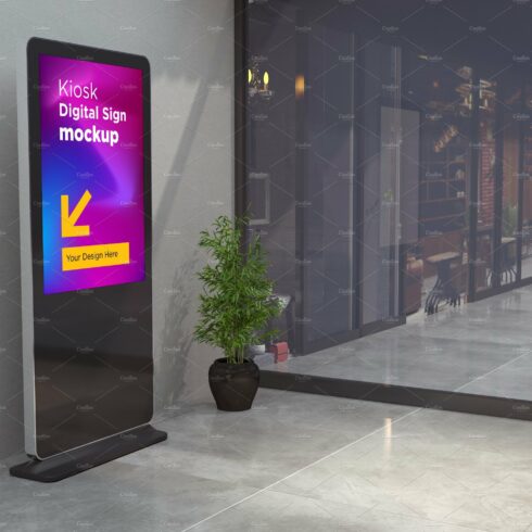 Kiosk Digital Sign Mockup cover image.