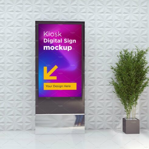 Kiosk Digital Sign Mockup cover image.