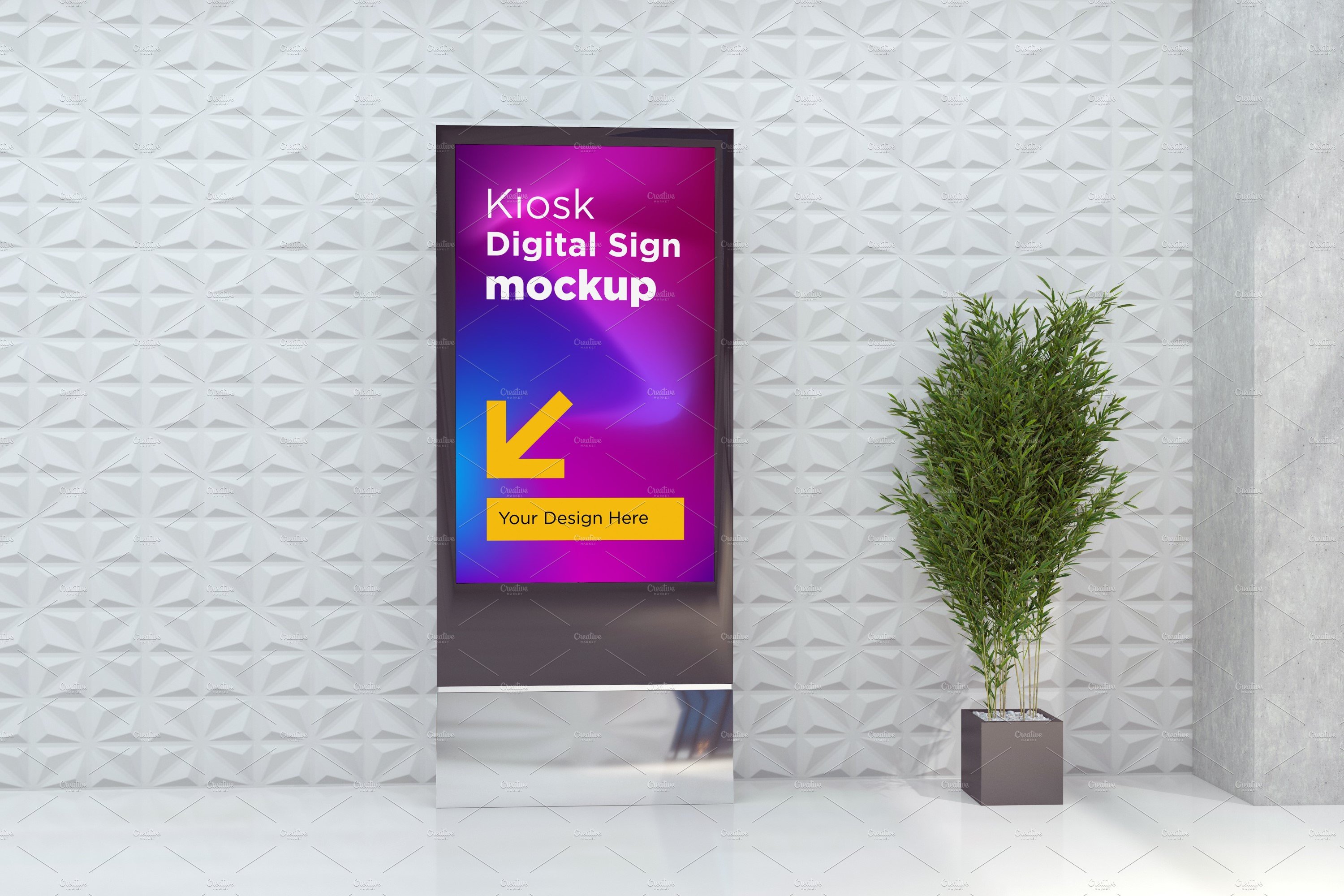 Kiosk Digital Sign Mockup cover image.