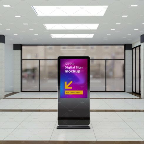 Kiosk Digital Sign Mockup cover image.