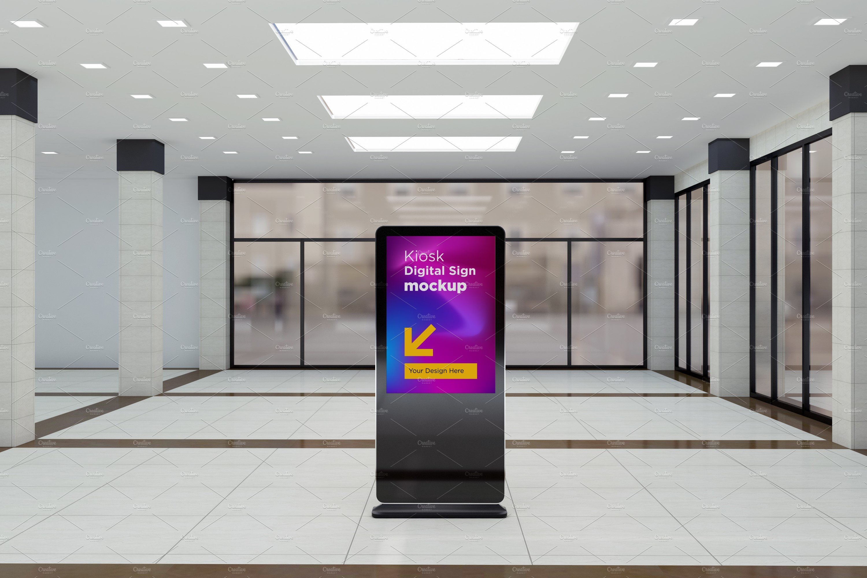 Kiosk Digital Sign Mockup cover image.