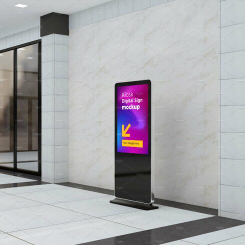 Kiosk Digital Sign Mockup cover image.