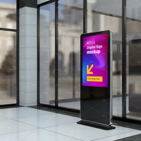 Kiosk Digital Sign Mockup cover image.