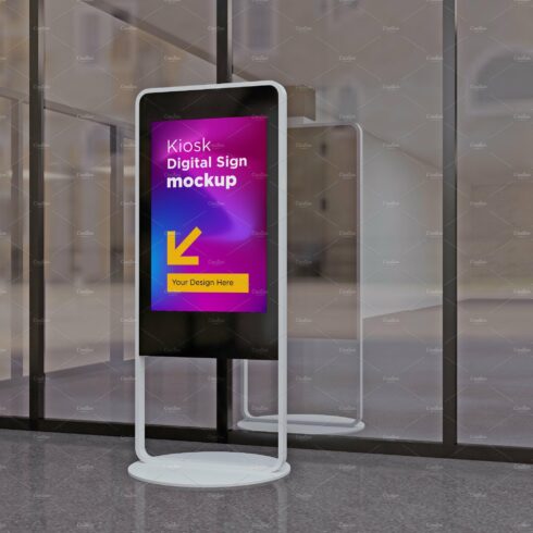 Kiosk Digital Sign Mockup cover image.