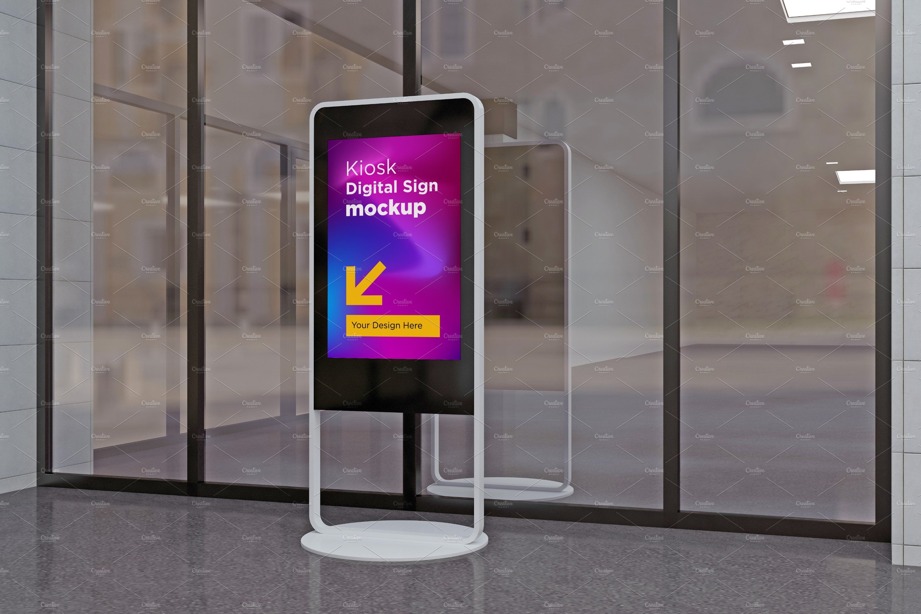 Kiosk Digital Sign Mockup cover image.