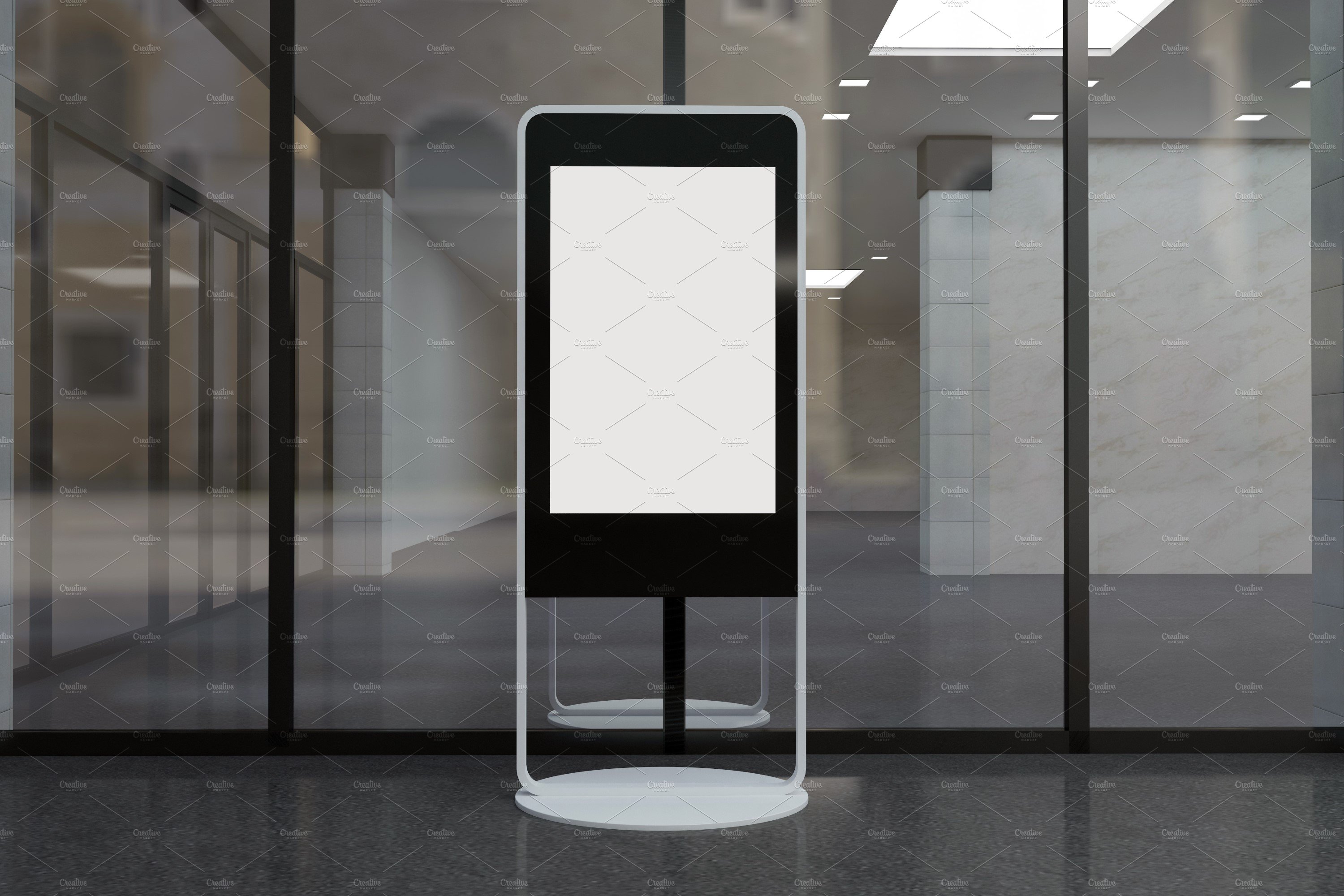 Kiosk Digital Sign Mockup preview image.