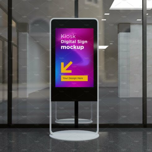 Kiosk Digital Sign Mockup cover image.