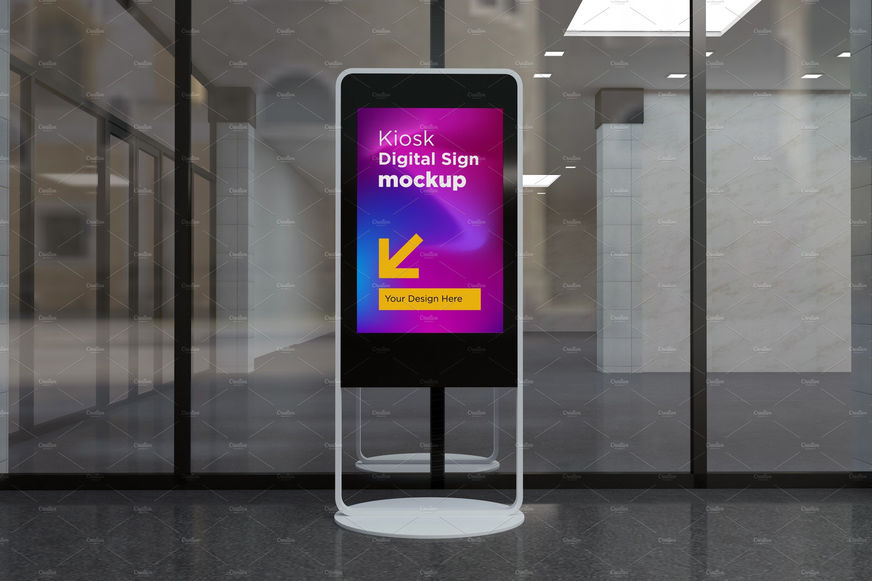 Kiosk Digital Sign Mockup cover image.