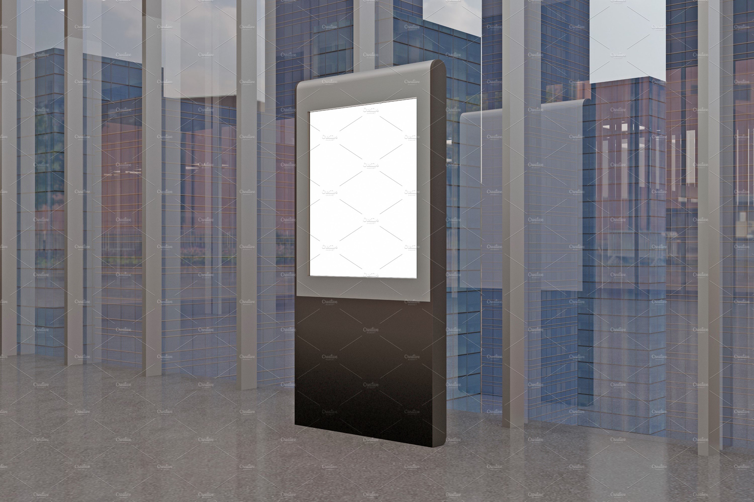 Kiosk Digital Sign Mockup preview image.