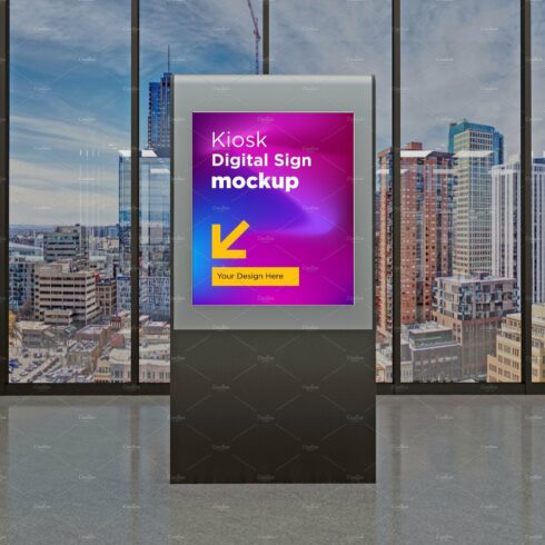 Kiosk Digital Sign Mockup cover image.