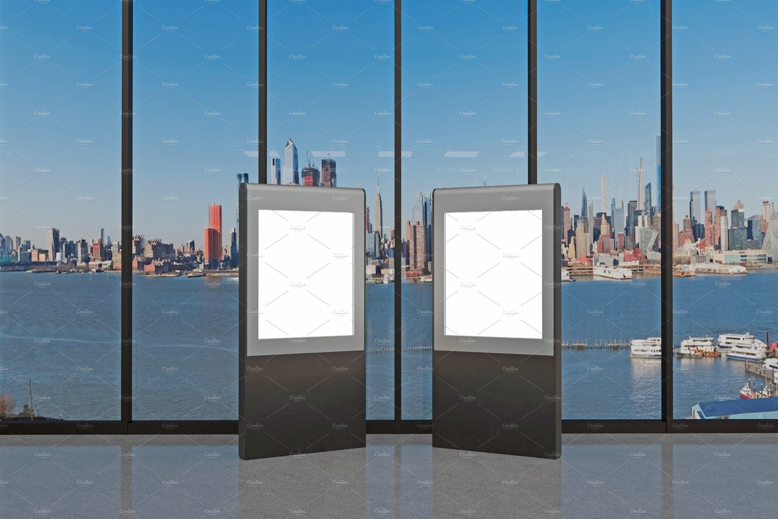 Kiosk Digital Sign Mockup preview image.