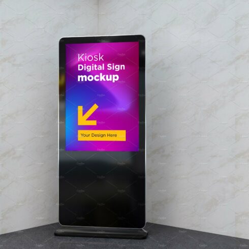 Kiosk Digital Sign Mockup cover image.