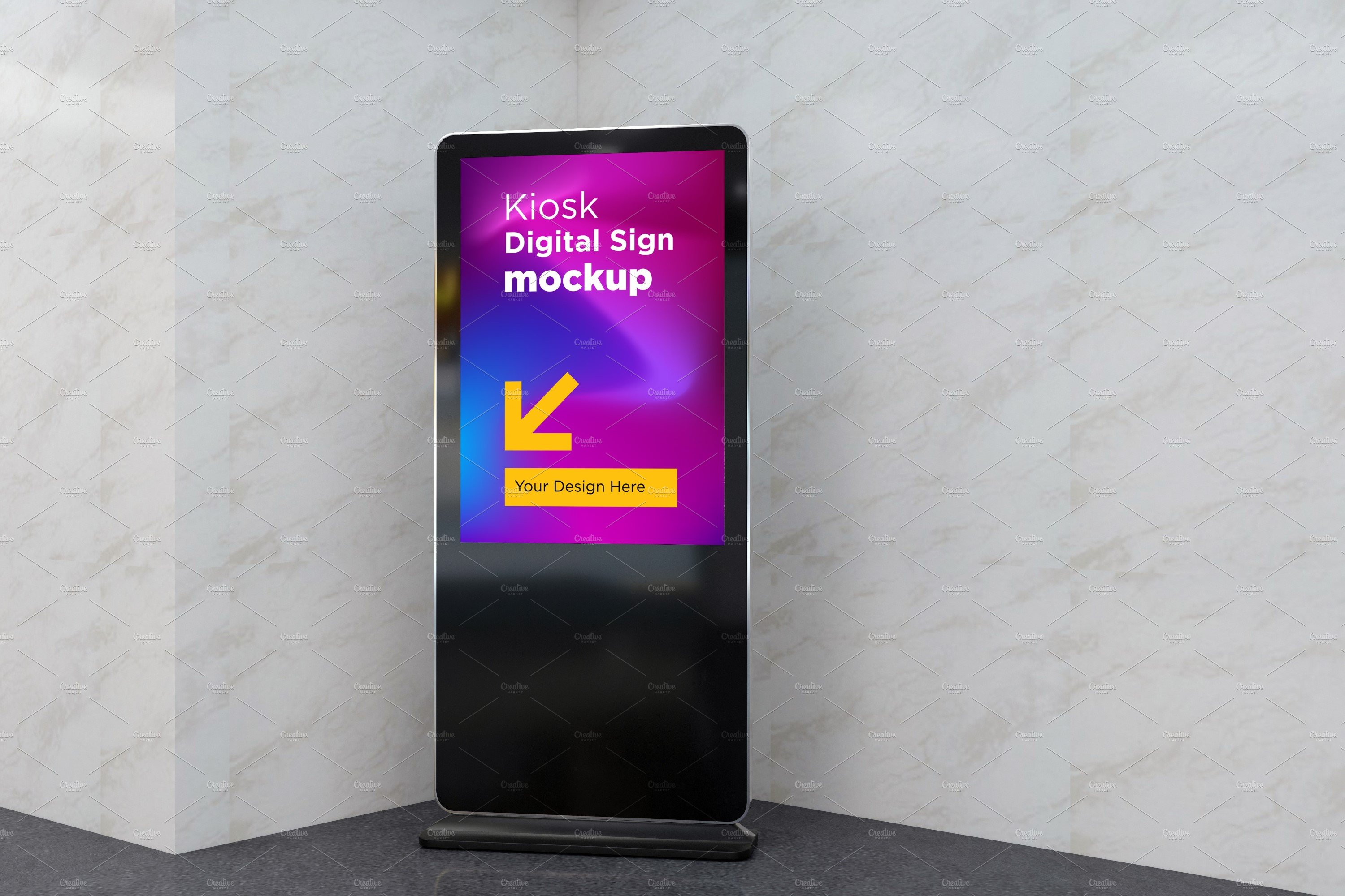 Kiosk Digital Sign Mockup cover image.