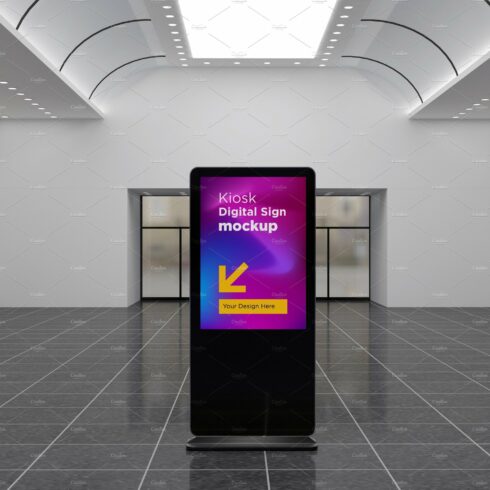 Kiosk Digital Sign Mockup cover image.