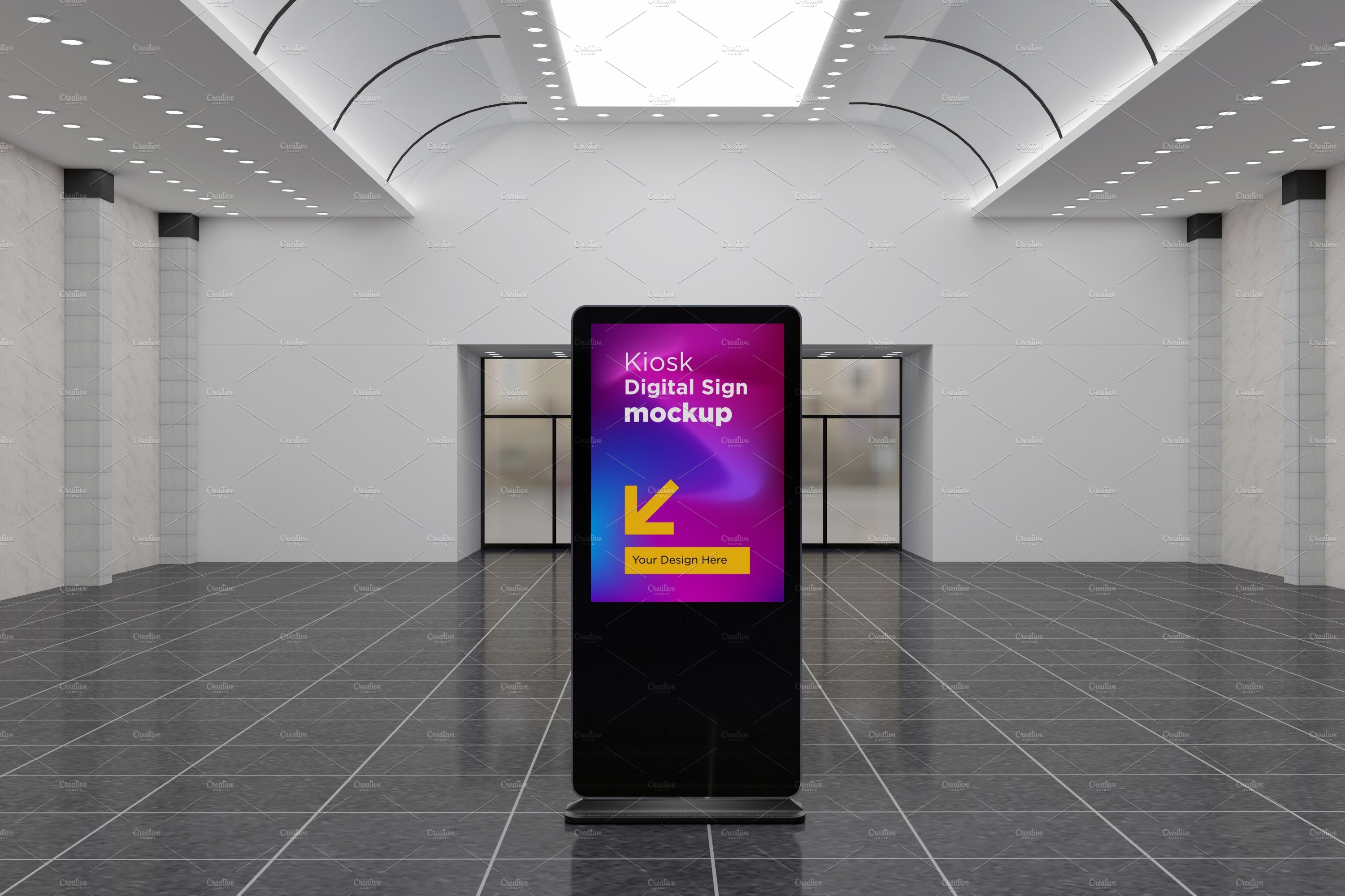 Kiosk Digital Sign Mockup cover image.