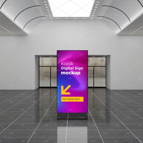 Kiosk Digital Sign Mockup cover image.