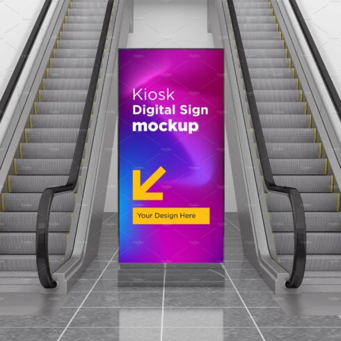 Kiosk Digital Sign Mockup cover image.