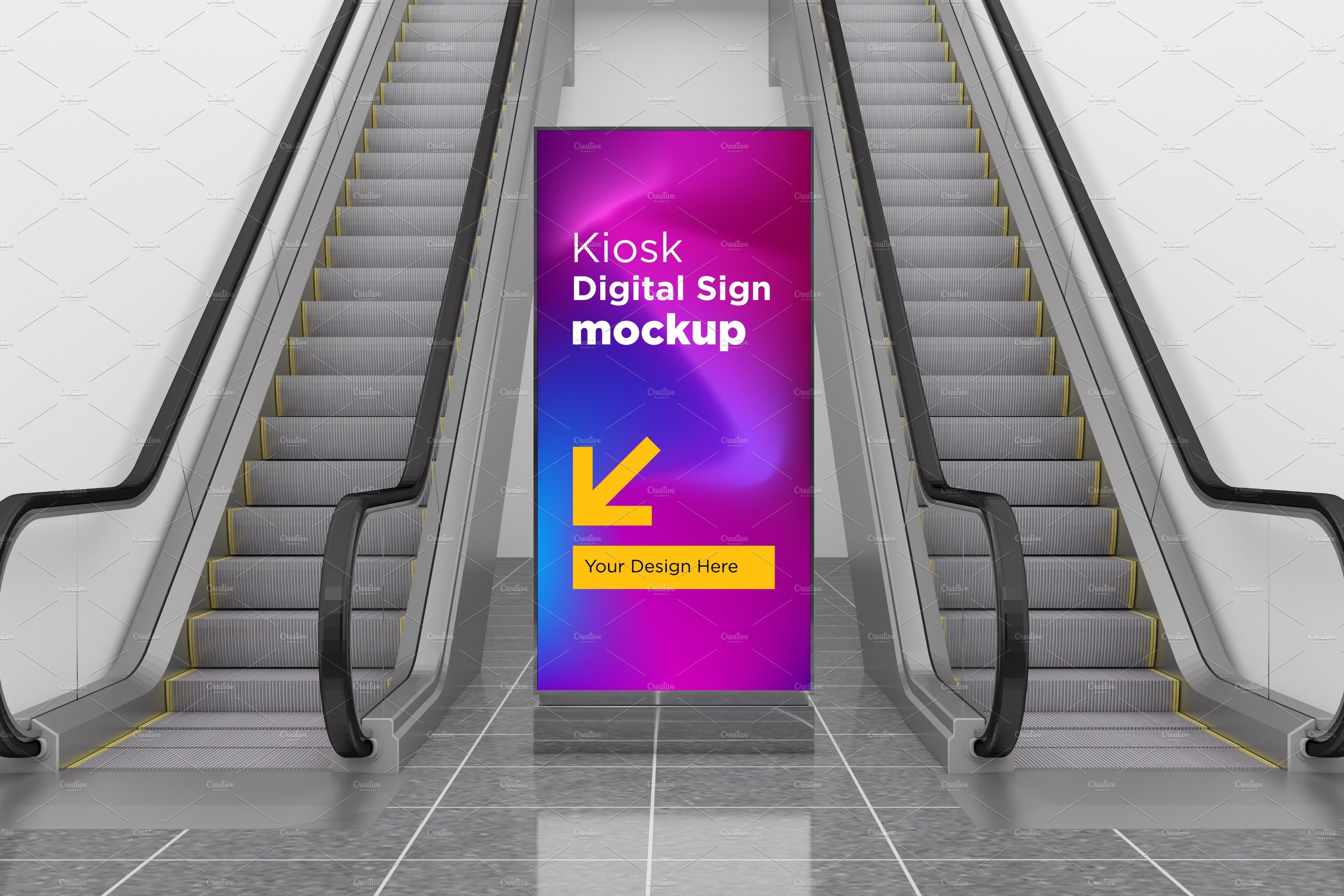 Kiosk Digital Sign Mockup cover image.