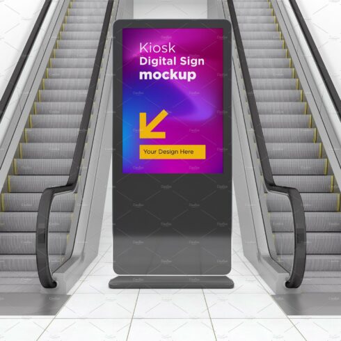 Kiosk Digital Sign Mockup cover image.