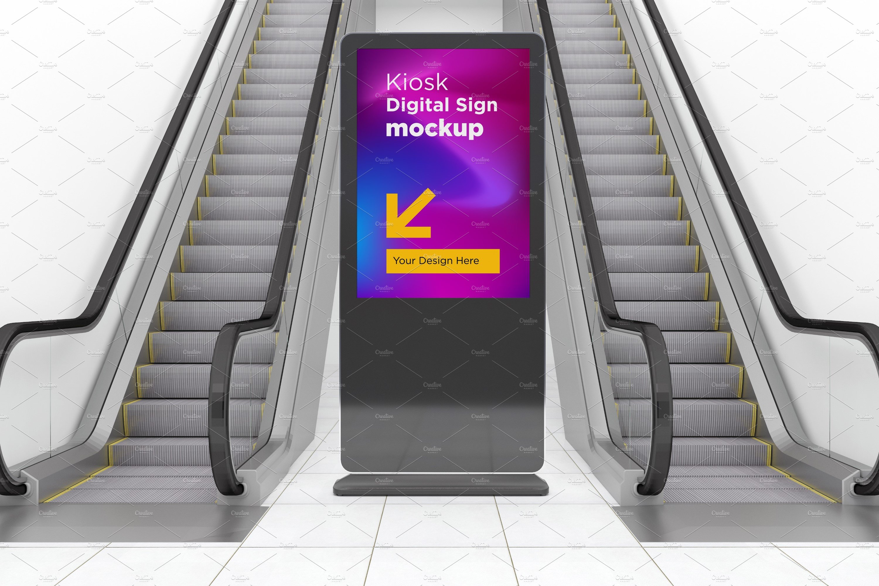 Kiosk Digital Sign Mockup cover image.