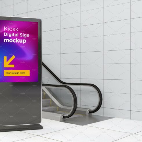 Kiosk Digital Sign Mockup cover image.