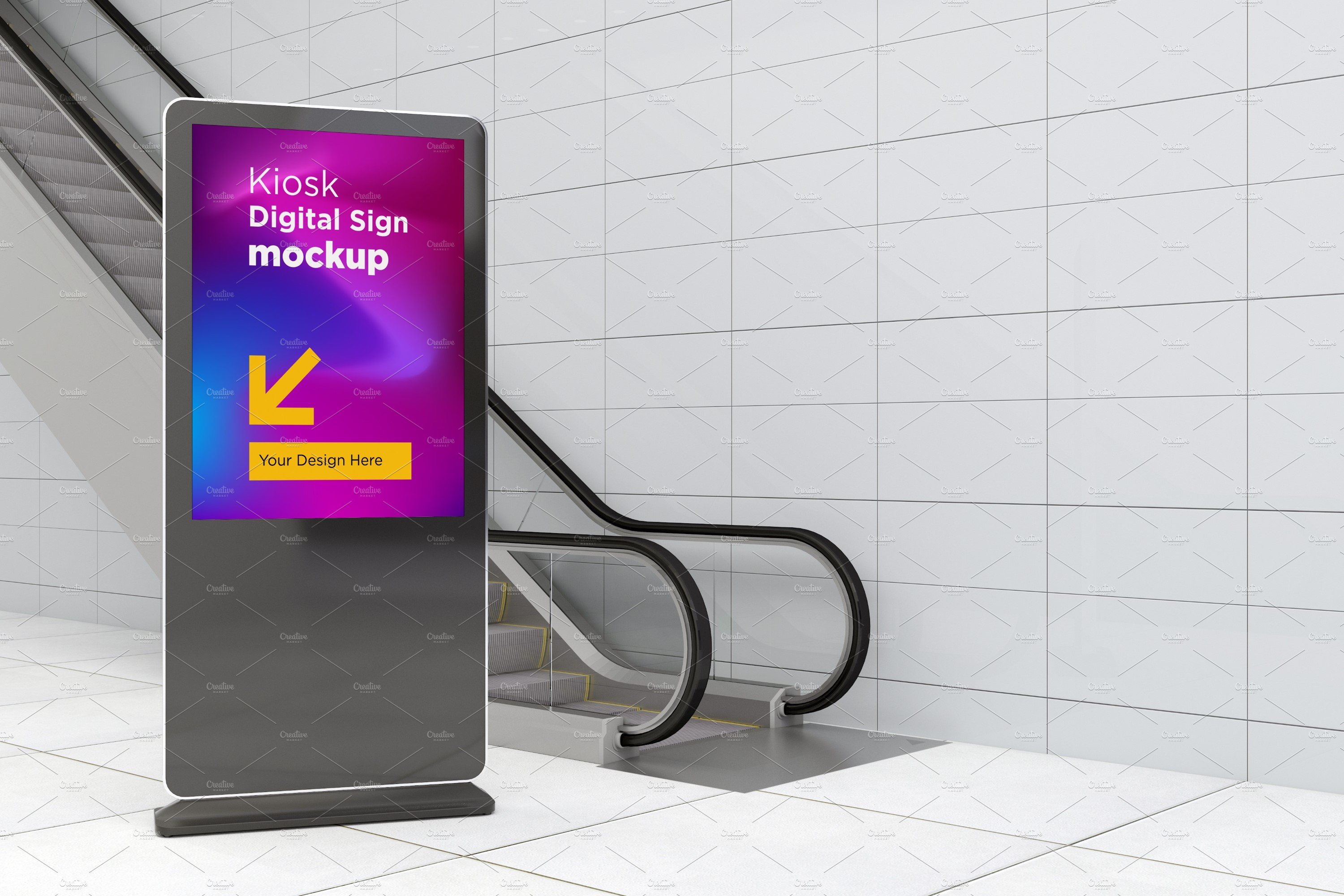 Kiosk Digital Sign Mockup cover image.