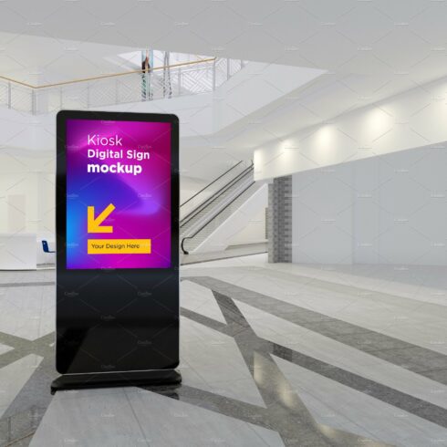 Kiosk Digital Sign Mockup cover image.