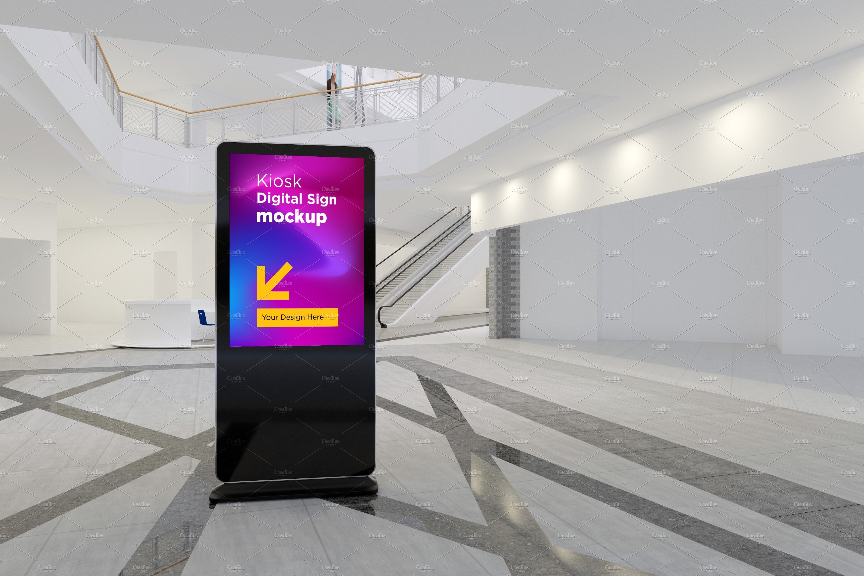 Kiosk Digital Sign Mockup cover image.