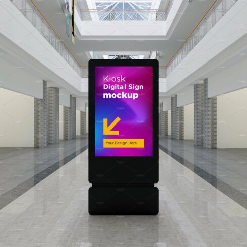 Kiosk Digital Sign Mockup cover image.