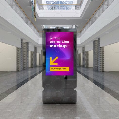 Kiosk Digital Sign Mockup cover image.