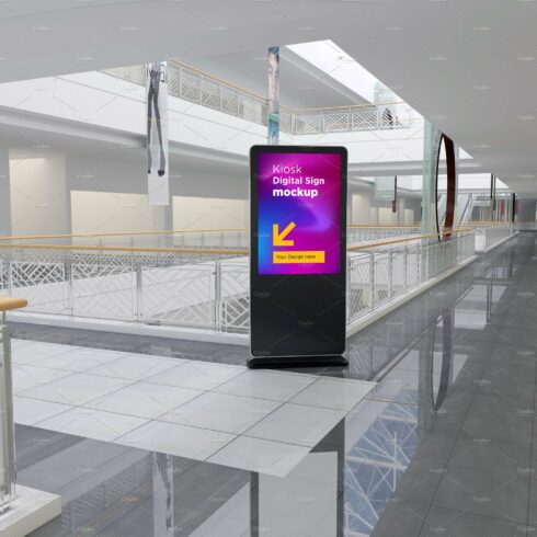 Kiosk Digital Sign Mockup cover image.