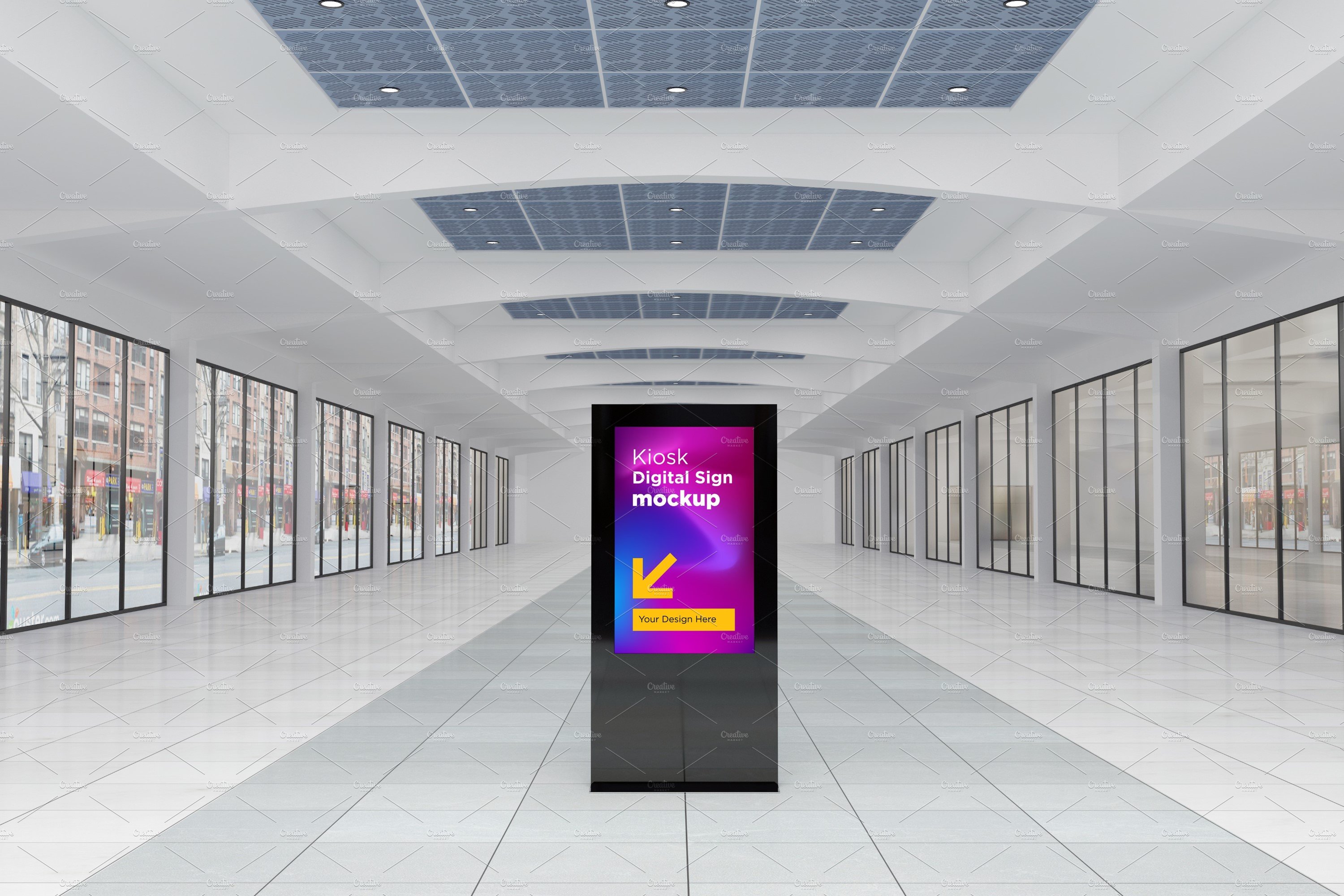 Kiosk Digital Sign Mockup cover image.