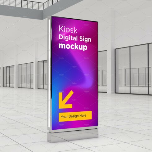 Kiosk Digital Sign Mockup cover image.