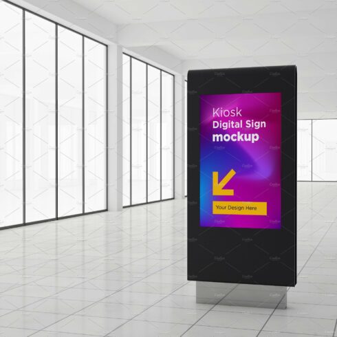 Kiosk Digital Sign Mockup cover image.