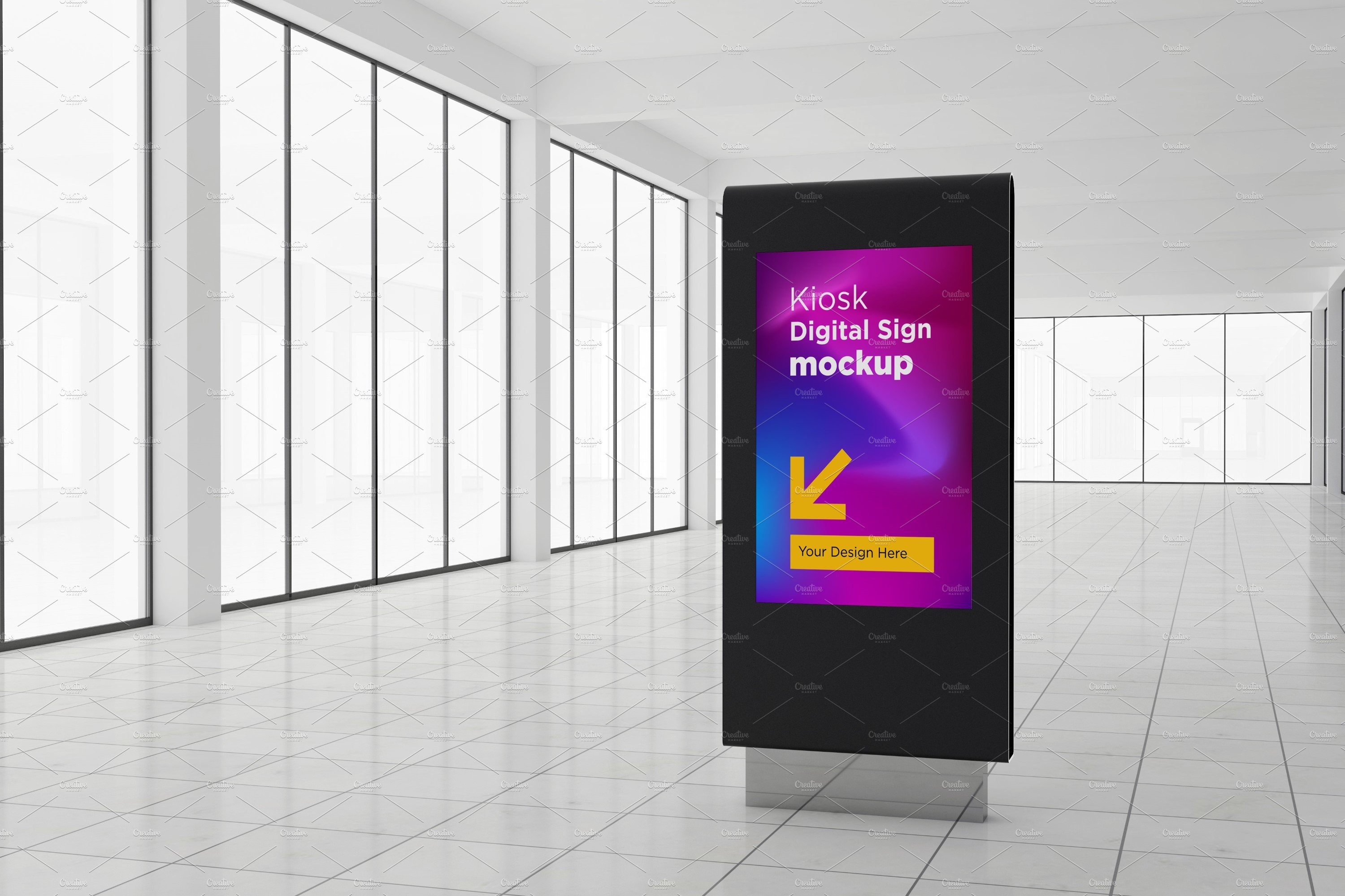 Kiosk Digital Sign Mockup cover image.