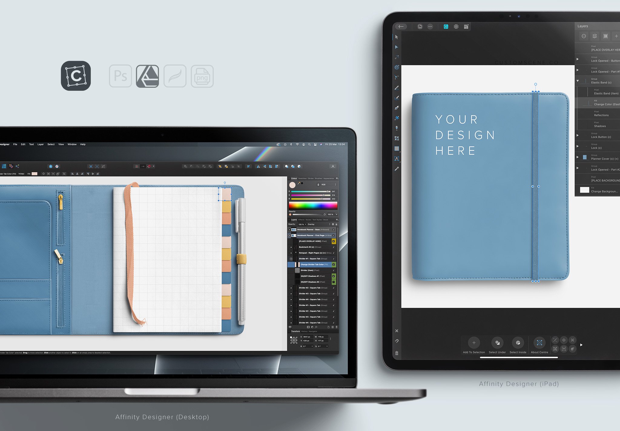 digital planner creator azulejo 10 compatible with affinity designer customscene 147