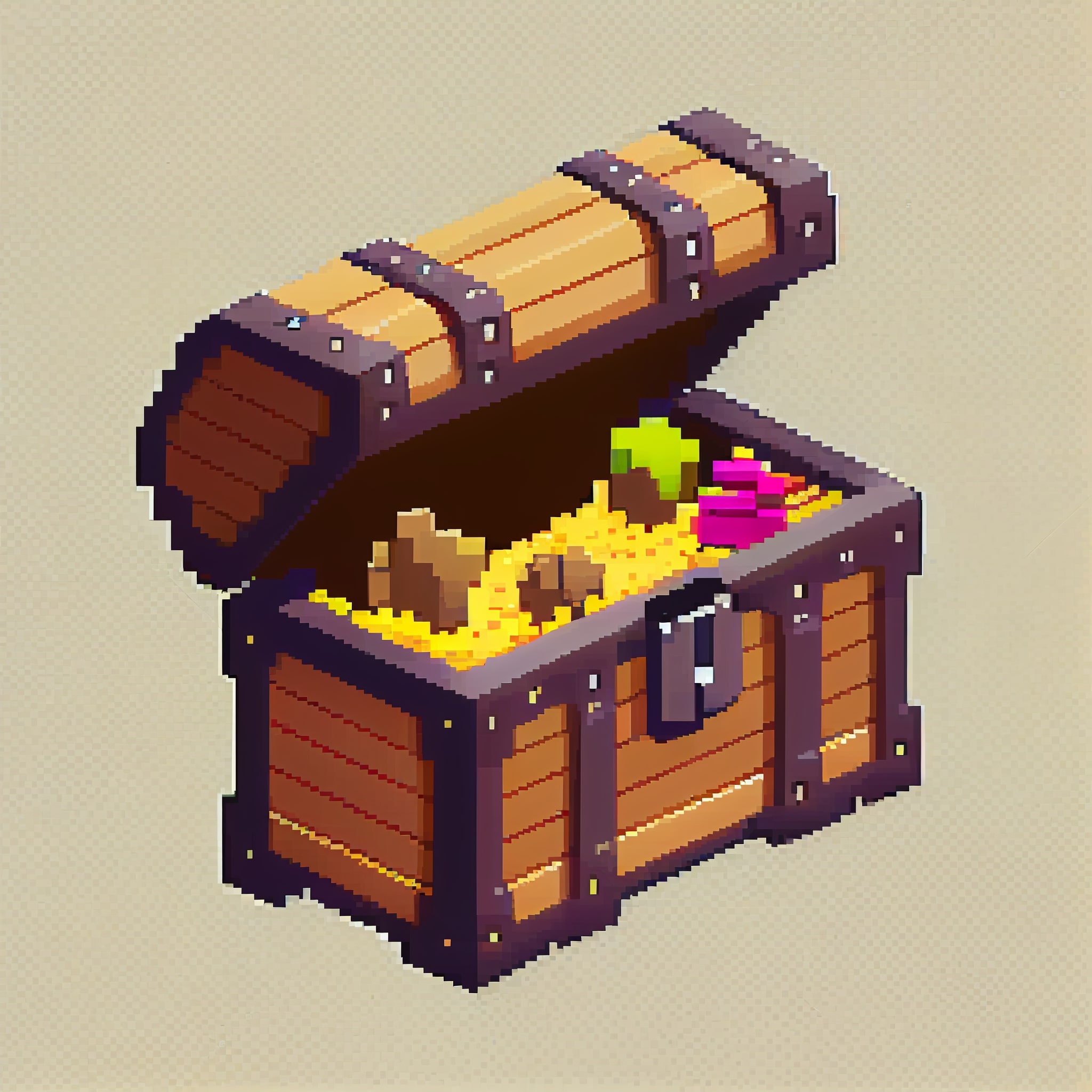 Chest filled with lots of gold coins.
