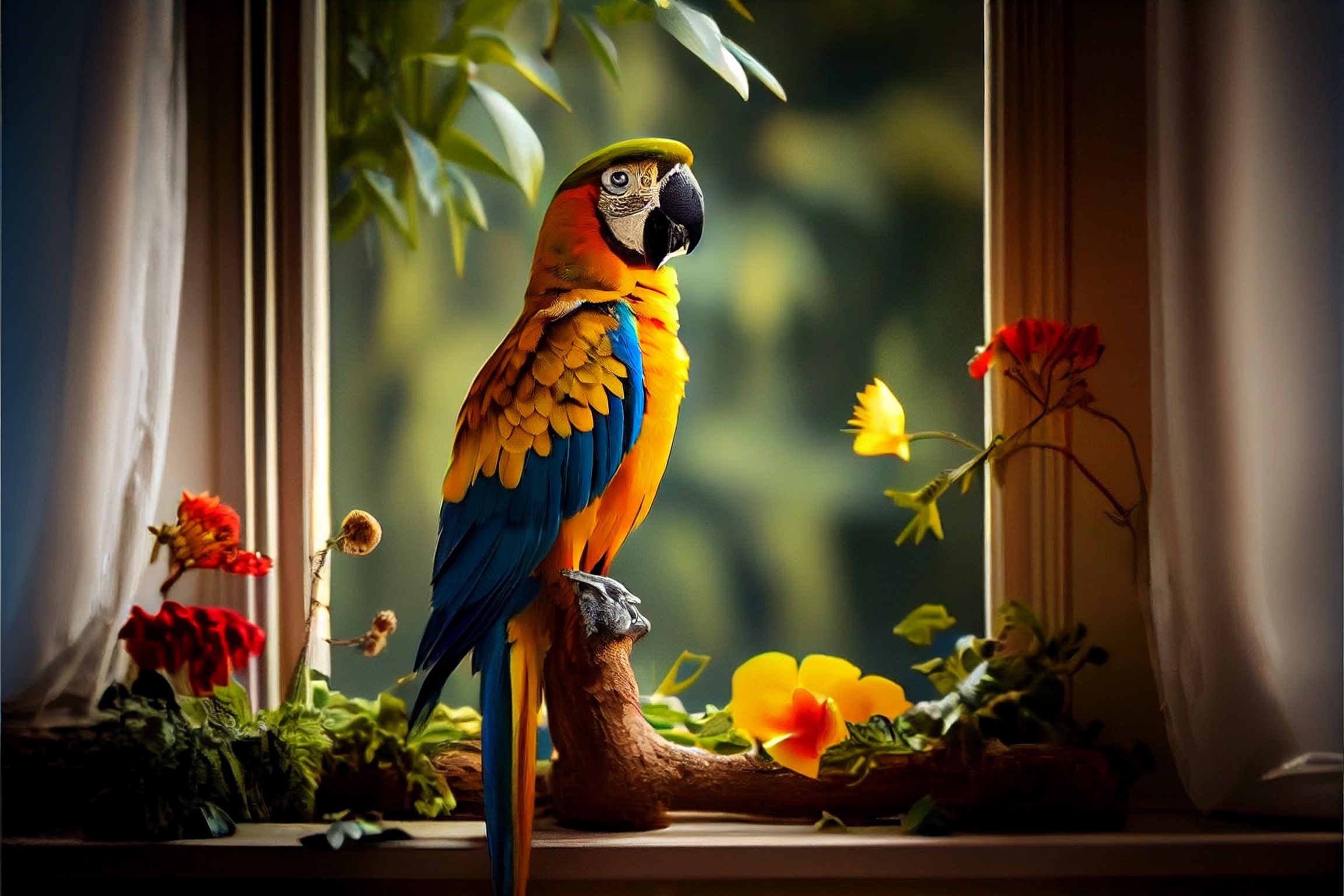 digitaldoodles realistic photography a macaw bird at home full b1a5d3f2 2322 415c 89da eba6f0de65e5 943
