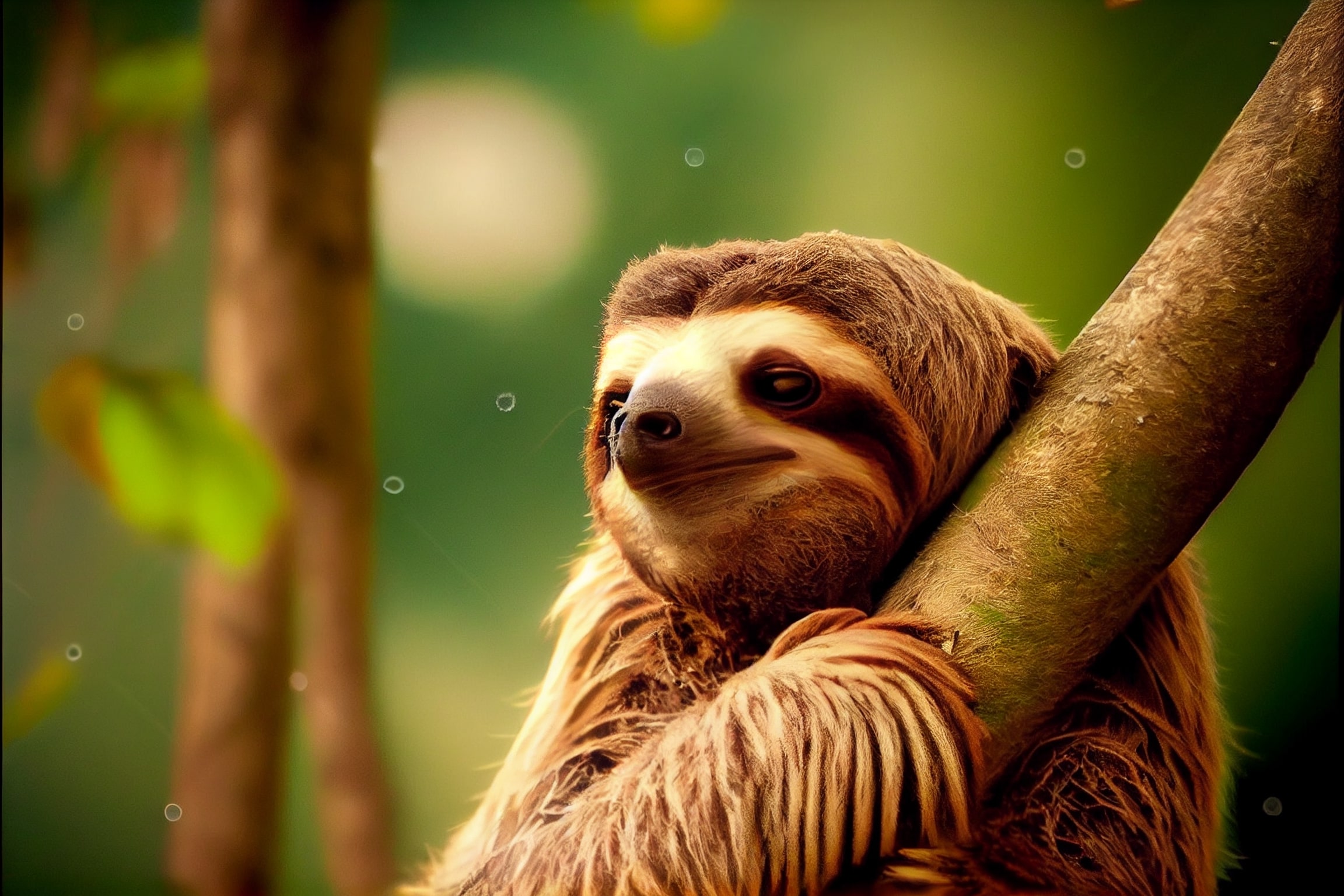 digitaldoodles realistic photography a sloth in the tree branch a8dda94e 1e58 4643 a1da 9ffe4d0b43b1 283