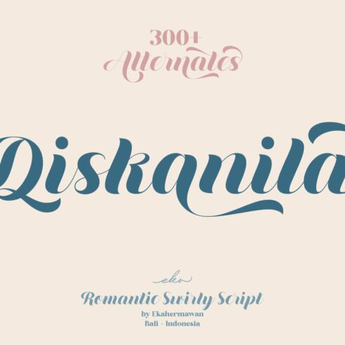 Diskanila - Romantic Script Font cover image.