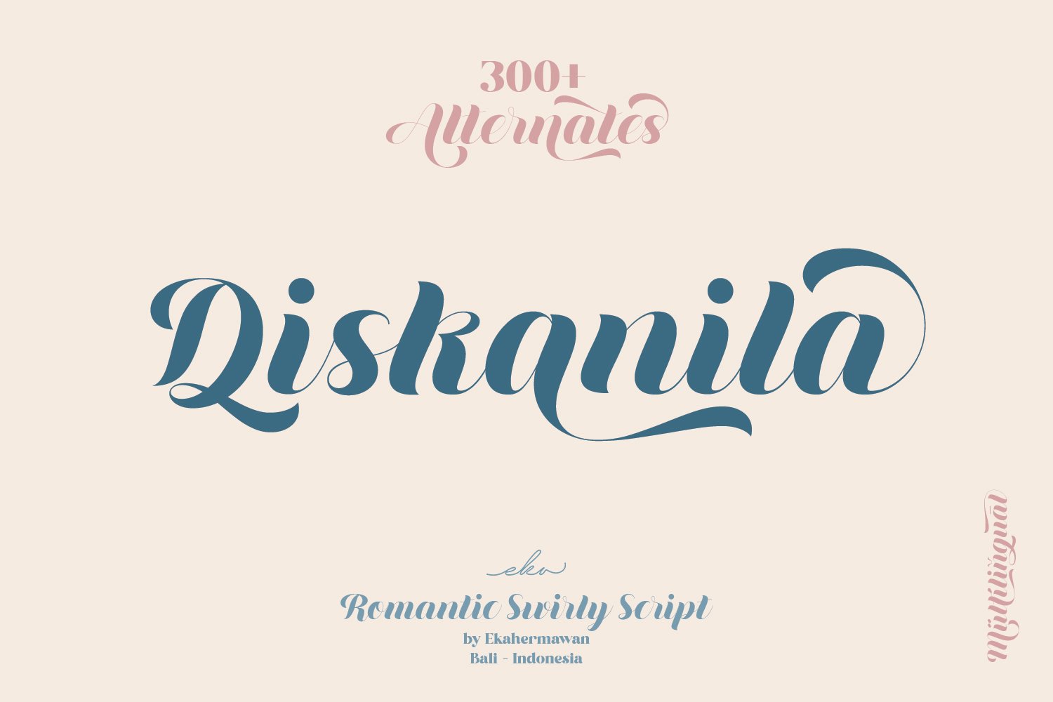 Diskanila - Romantic Script Font cover image.