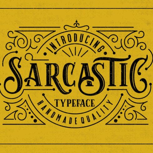 Sarcastic Typeface + Extras cover image.