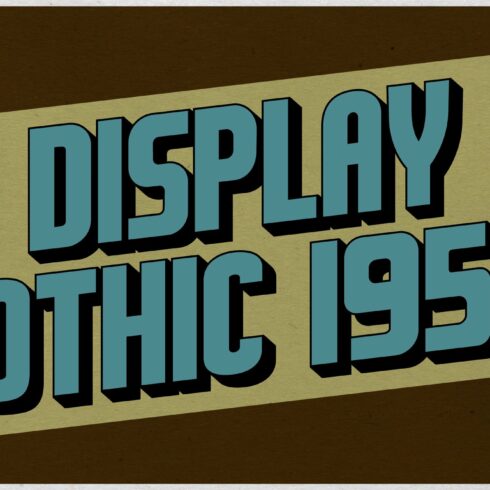 Display Gothic 1958 font cover image.