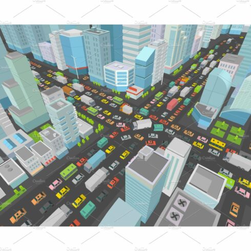 City street Intersection traffic jam cover image.