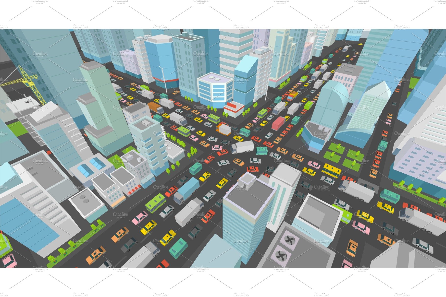 City street Intersection traffic jam cover image.